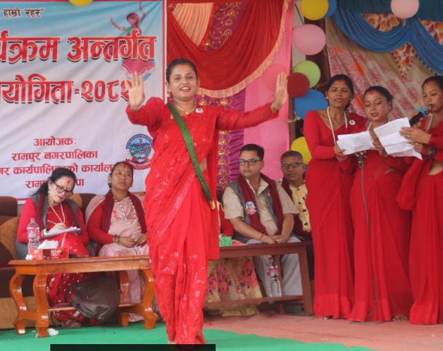 खुला मौलिक तिज गीत प्रतियोगिता रामपुरमा सम्पन्न