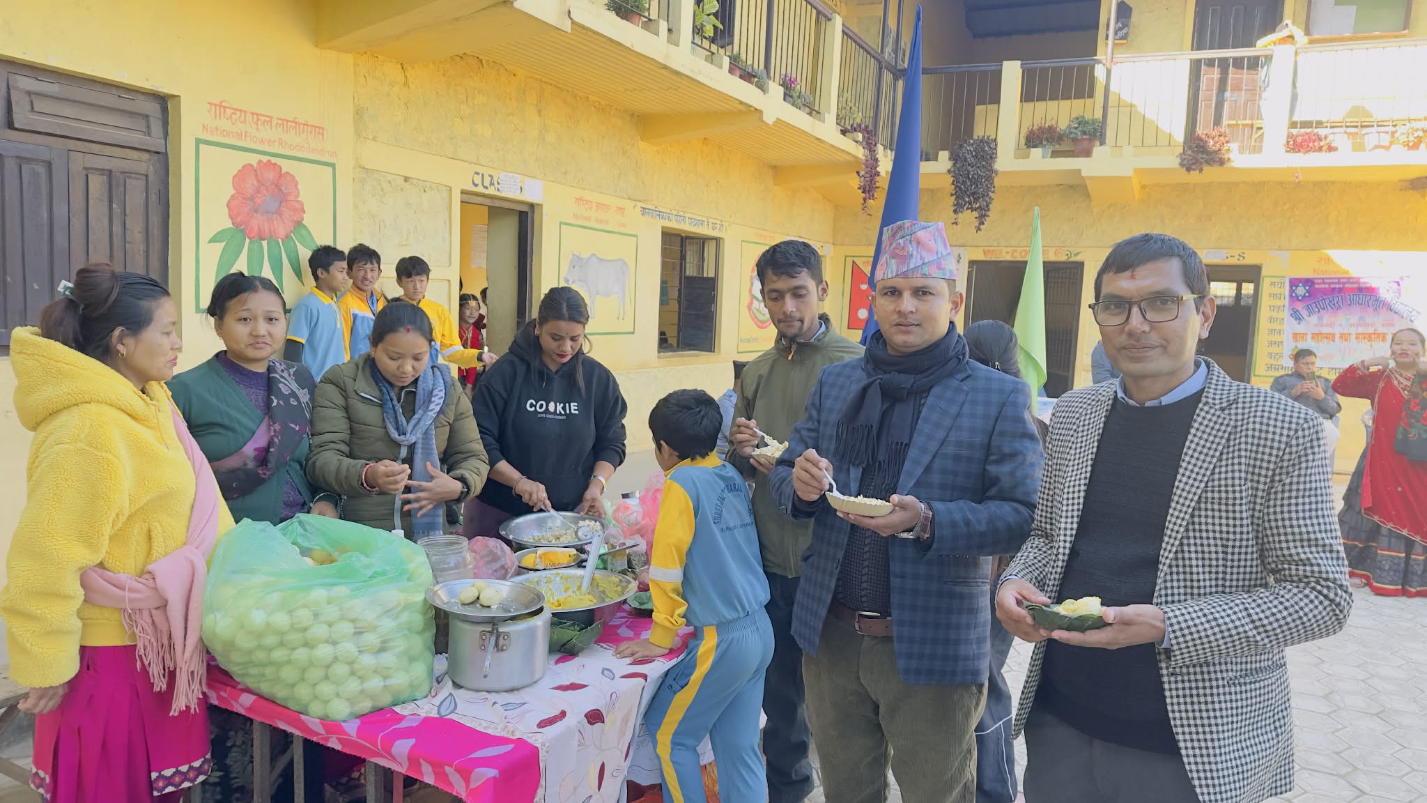 जाउपोखरा विद्यालयमा खाना महोत्सव